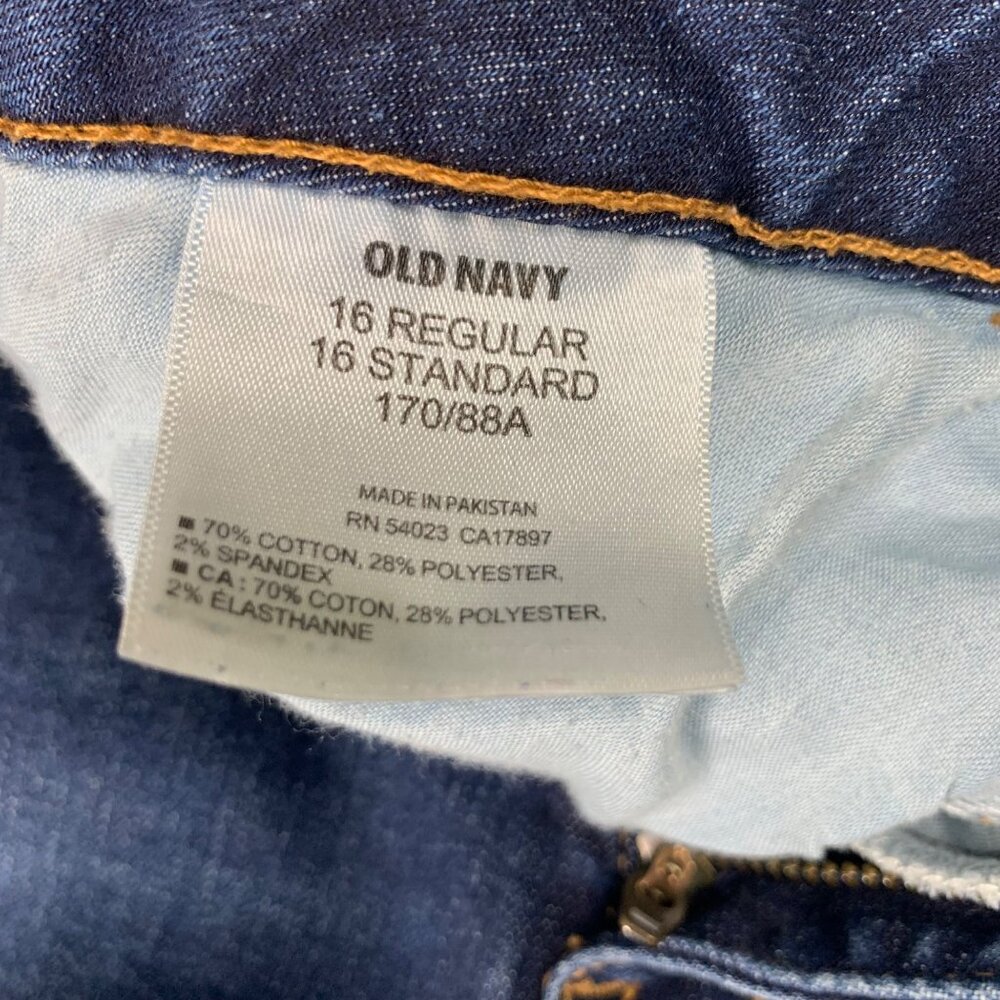 Old Navy Rockstar Womens Size 16 Dark Wash Jeans Regular Cotton Denim - Picture 6 of 9
